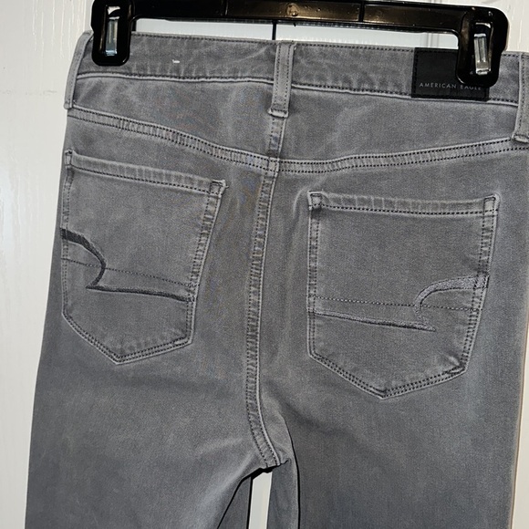 American Eagle 360 Next Level Stretch Super Hi Rise Jegging Size 2 Gray - Picture 3 of 13